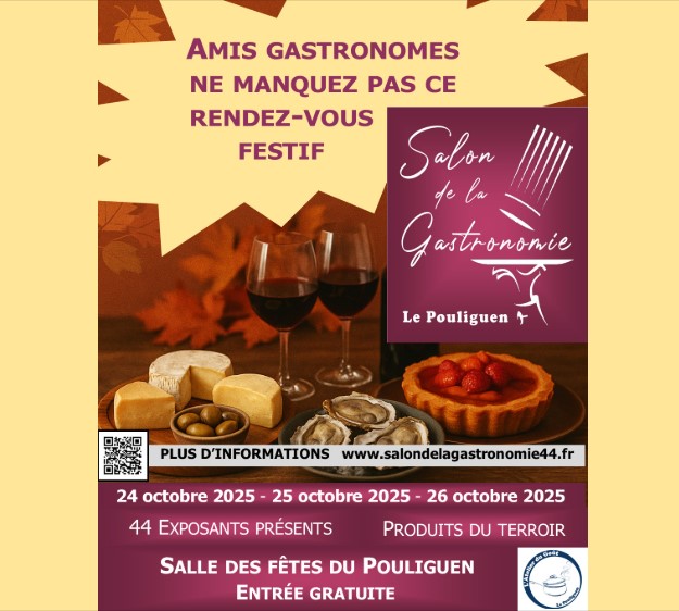 Le Salon de la Gastronomie du Pouliguen du 24 au 26 octobre 2025 : Silvaé Nature vous y attend
